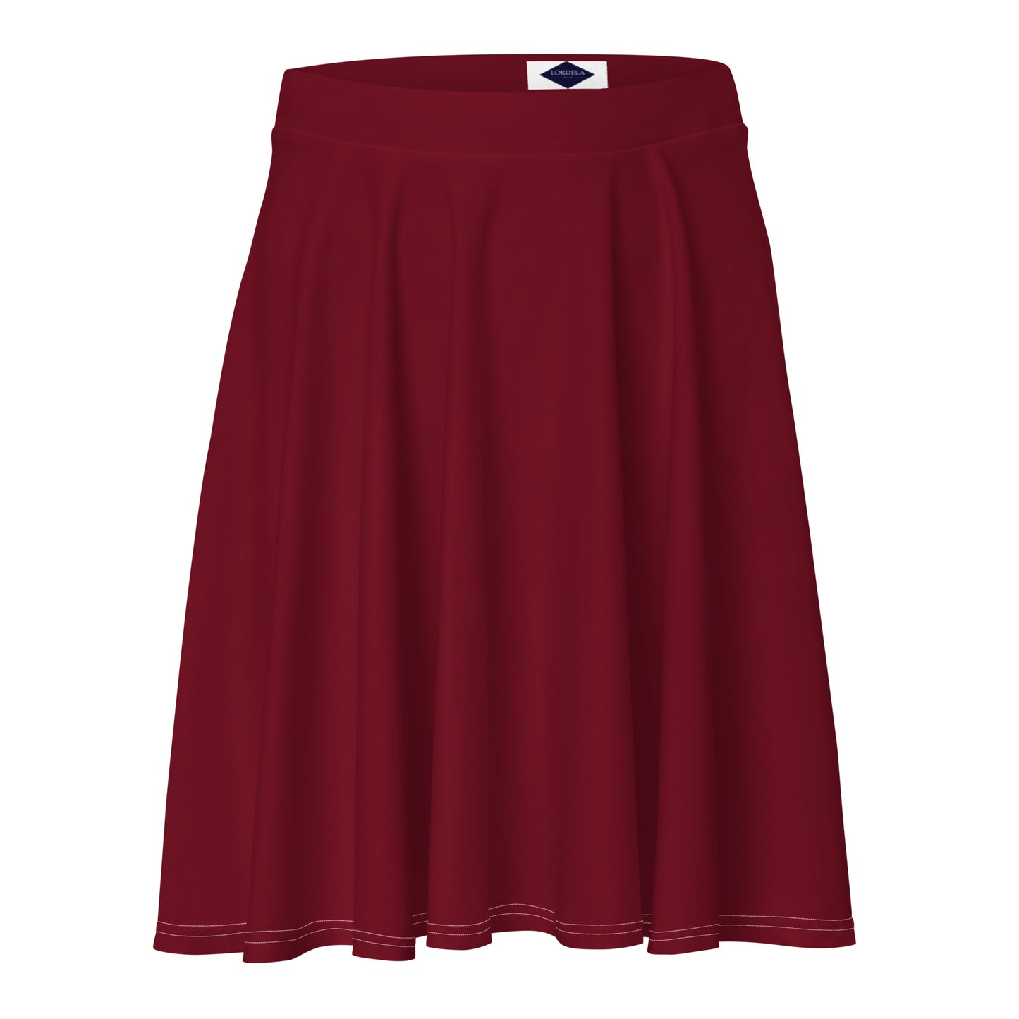 Lordela Burgundy Skater Skirt